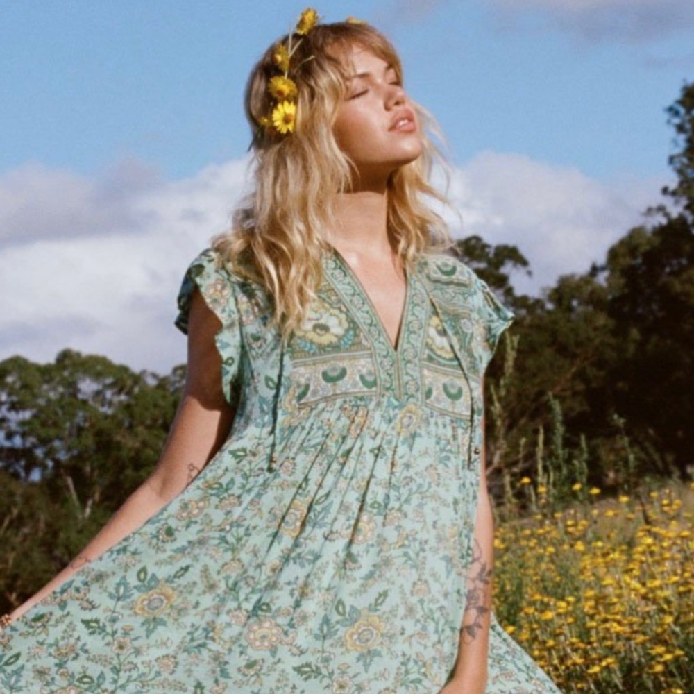 Spell folk song house dress large